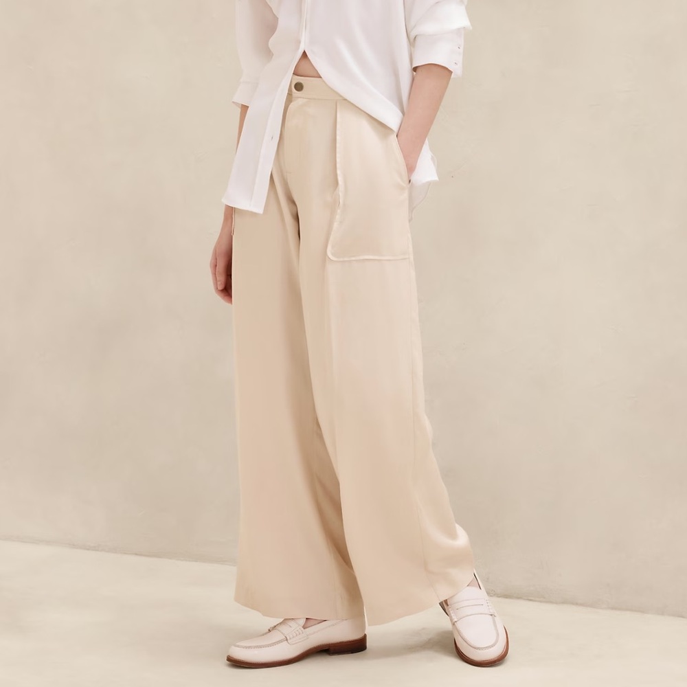 Tencel wide leg pant